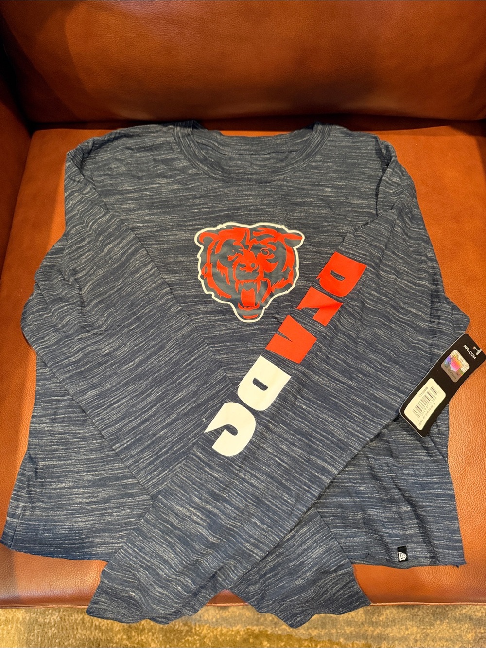 Chicago Bears Women’s Small Long-Sleeve Logo Shirt - Navy Heather